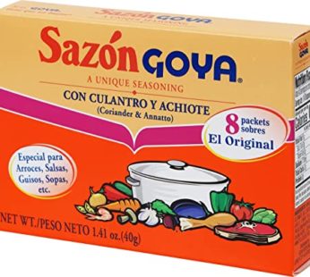 Sazón “Goya” Con Culantro y Achiote (8 Packets) 40 gs