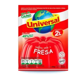 Gelatina Fresa “Universal” 150 grs